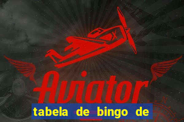 tabela de bingo de 1 a 100